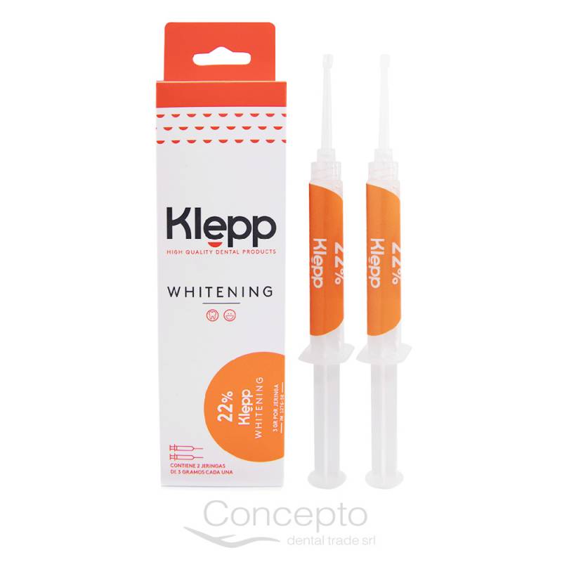 Klepp Whitening Mint 22% X 2 Jeringas 3 Grs.