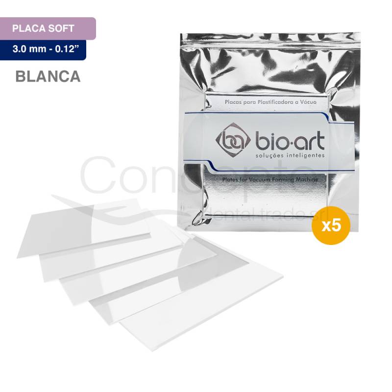 Placa Bio Art X 3Mm 0.12 Blanca X 5 Unidades
