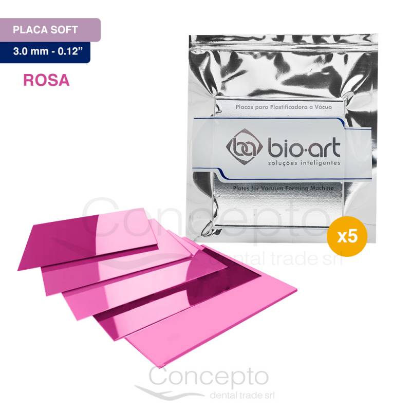 Placa Bio Art X 3Mm 0.12 Rosa X 5 Unidades