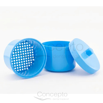 Recipiente P/Desco Fresas Azul Dental Market