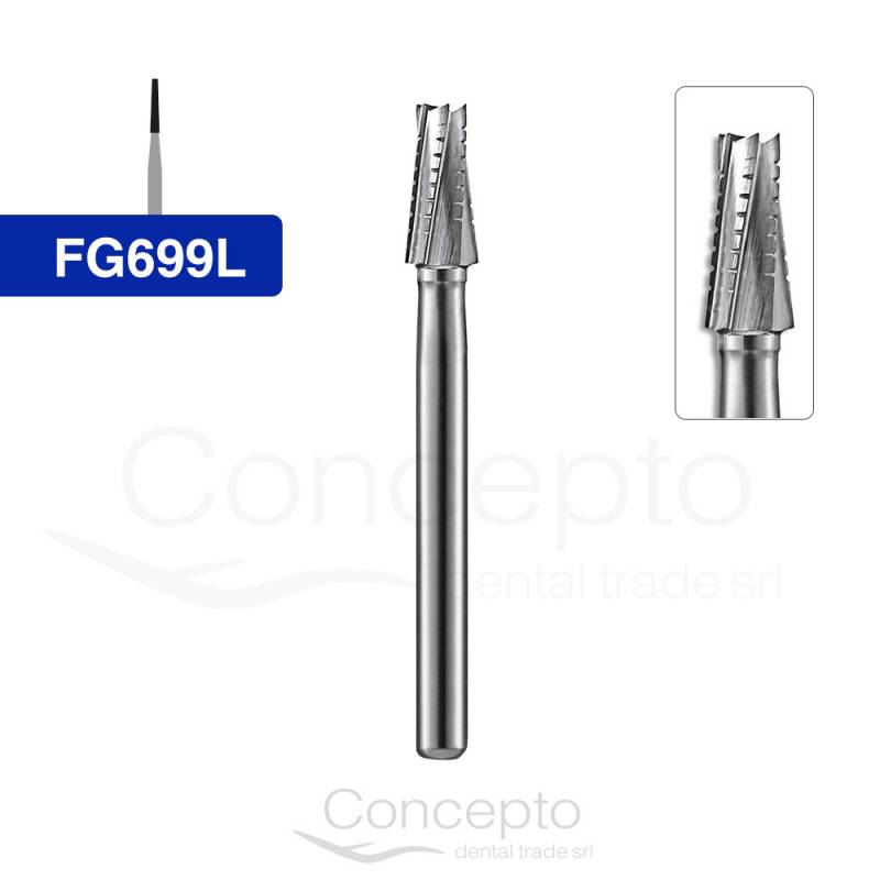 Fresa Troncocónica Dentada Larga Fg699L Jet Kerr