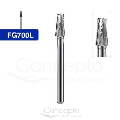 Fresa Troncocónica Dentada Larga Fg700L Jet Kerr
