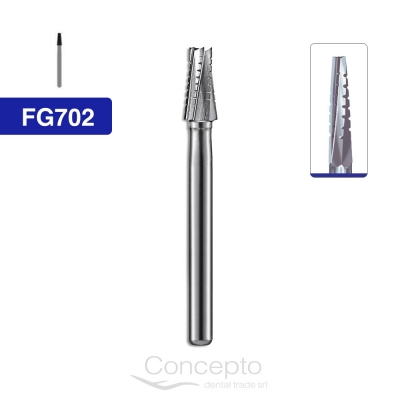 Fresa Troncocónica Dentada Fg702 Jet Kerr