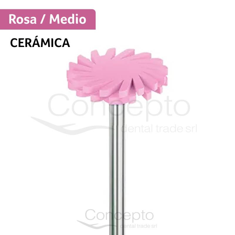 Spingloss P/Pulir Ceramica Y Zirconia Rosa (Medio) X 1 Un.