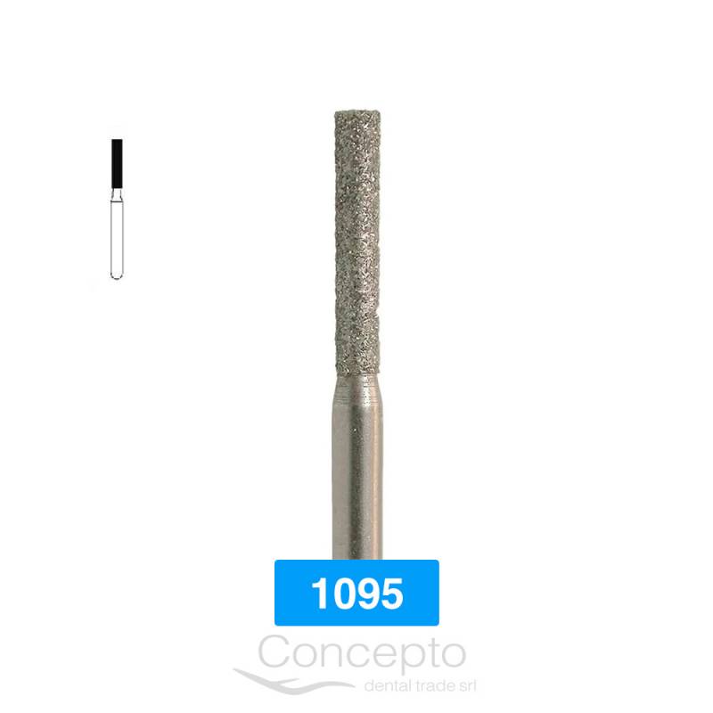 Piedra Diamante Cilíndrica Extremo Plano Microdont 1095