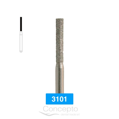 Piedra Diamante Cilíndrica Extremo Plano Microdont 3101