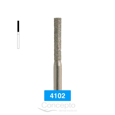 Piedra Diamante Cilíndrica Extremo Plano Microdont 4102