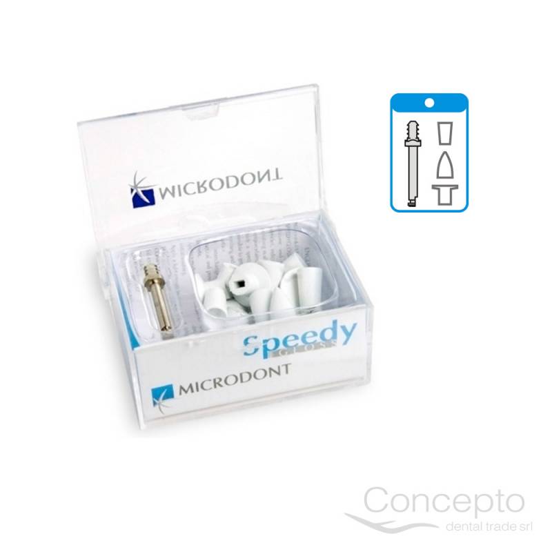 Pulidores Speedy-Gloss Kit X 18 Uni + Mandril Microdont