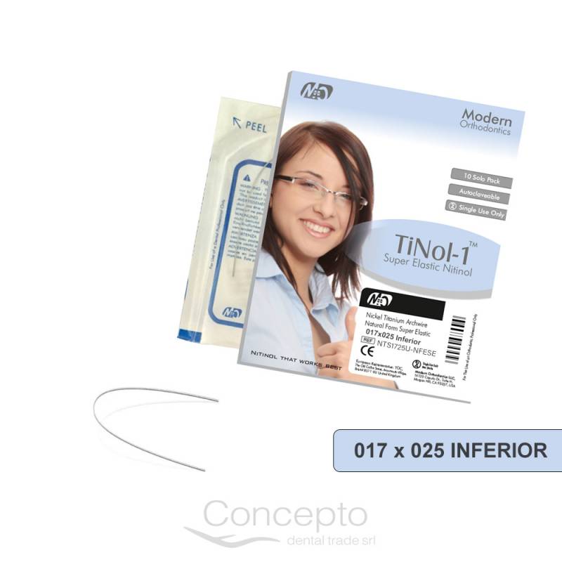 Arco Niti Cuadrado Moderm 17X25 Inferior X 1Un