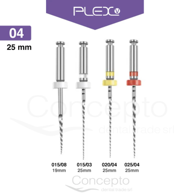 Limas Plex Taper 04 Surtidas X 25Mm X 4 Un. Orodeka