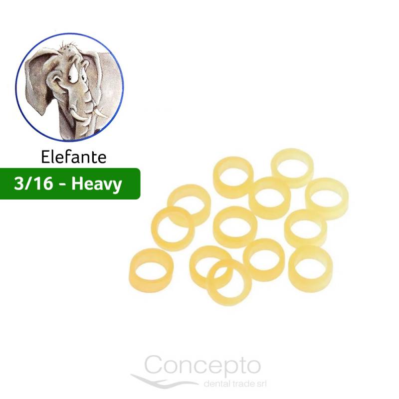 Goma Intraoral Elefante 3/16 Heavy 6.5 Oz Orthorganizers