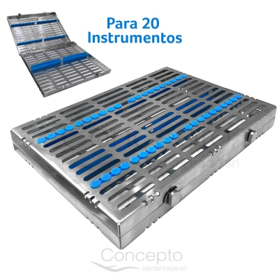 Caja Autoclave 20 Instrumentos (28x20.5x3.5) Panorama