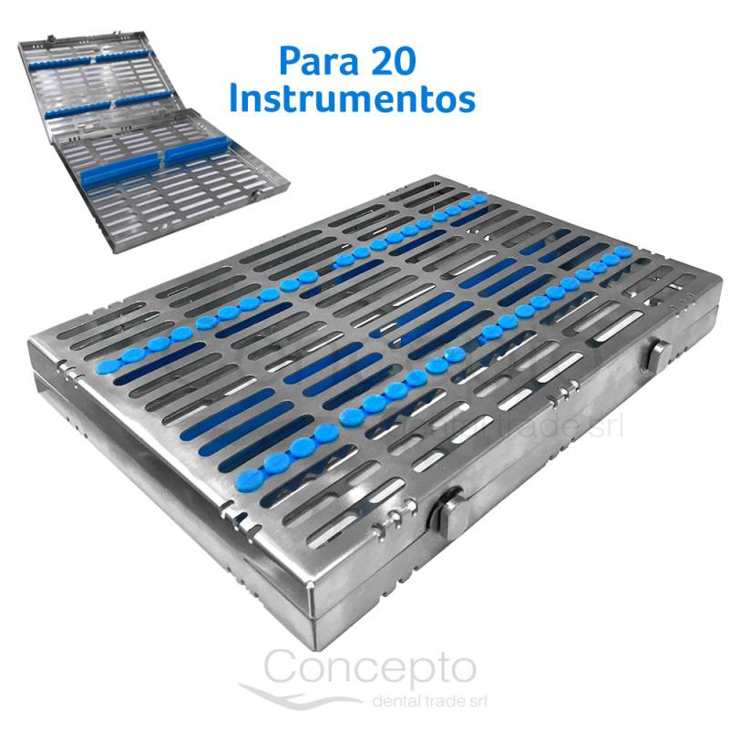 Caja Autoclave 20 Instrumentos (28X20.5X3.5) Panorama
