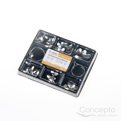 Matrices Rogin Seccionales Contorneadas Kit 100M + 2 Anillos