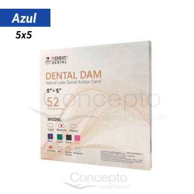 Goma Dique 5X5 Medium Blue X 52 Trozos Rogin