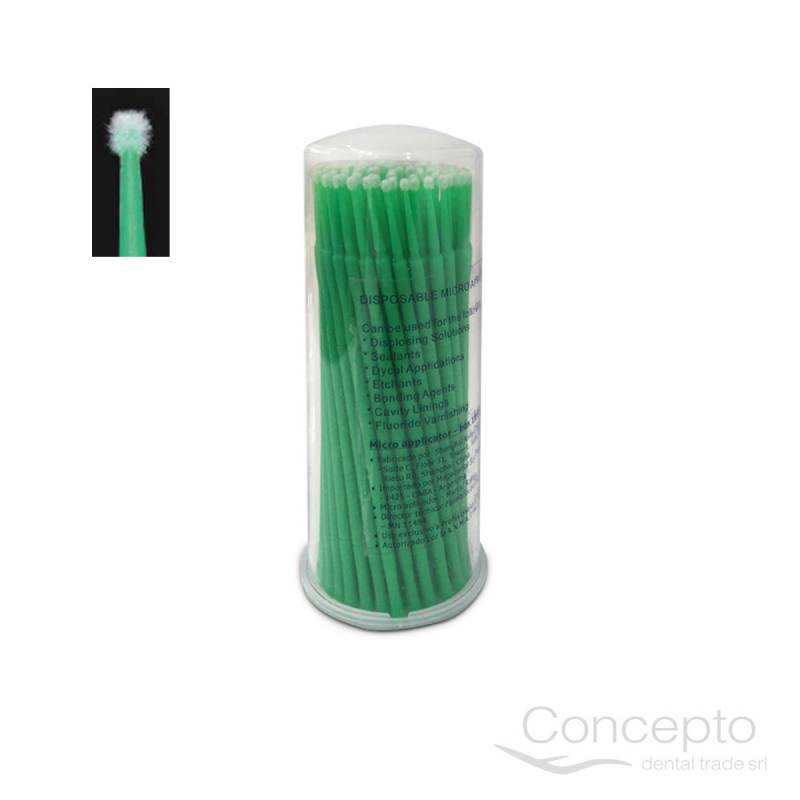 Microaplicadores Ultra One Fino Verde X 100 Un.