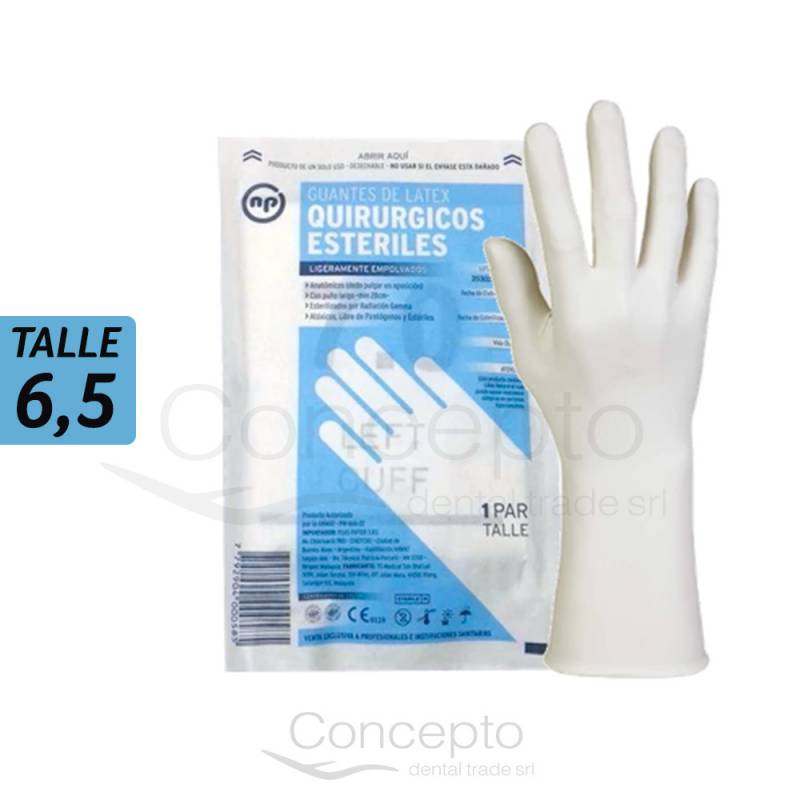 Guantes Estériles Np No. 6,5