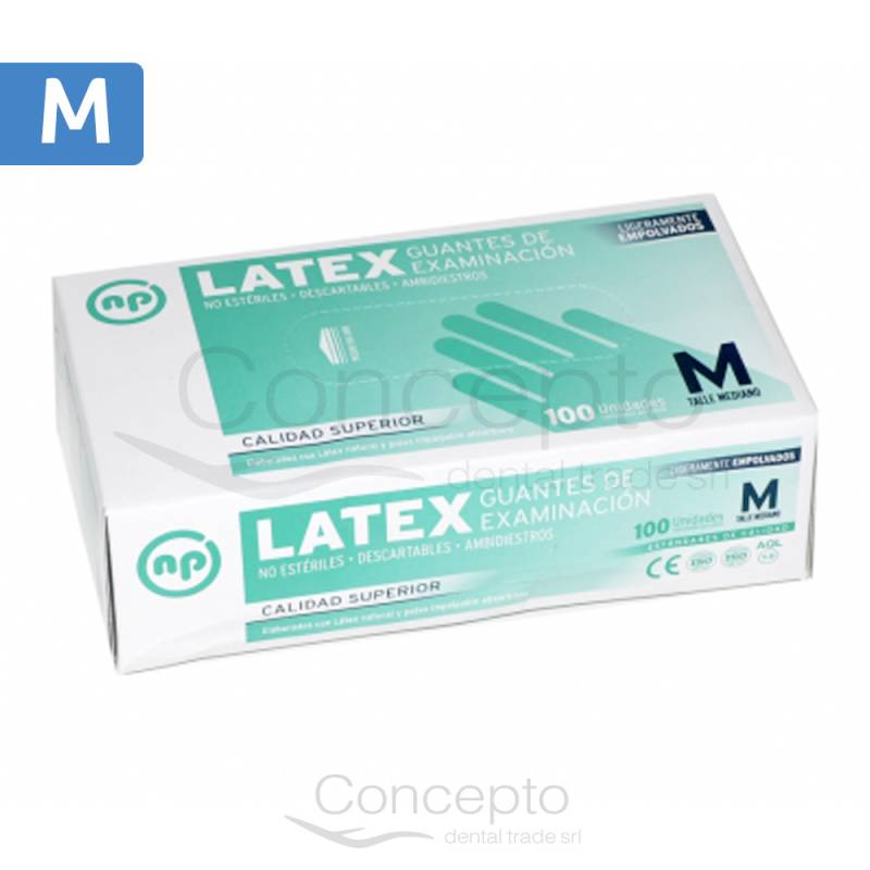 Guantes Latex Np Medium X 100 Un. Para Examinacion