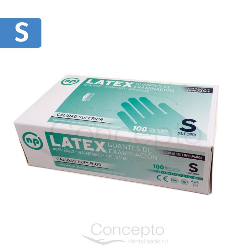Guantes Latex Np Small X100 Un. Para Examinación